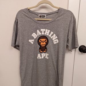 Bape baby Milo women t-shirt grey